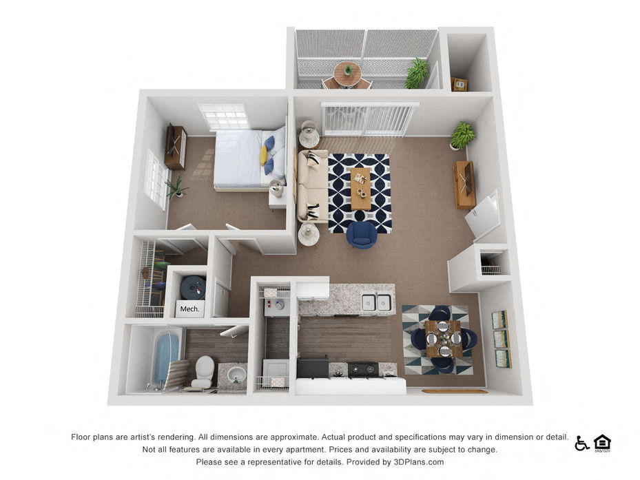 ONE BEDROOM (1.10 A) floor plan